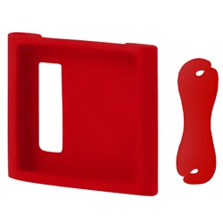 第6世代 iPod nano用 クリスタル+シリコンケースセット レッド BI-IS210CASE/R