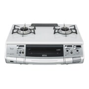 ガステーブル(都市ガス13A用 右強火タイプ) Gクリアコート天板 グレー RN-TRH2A-W6GSR