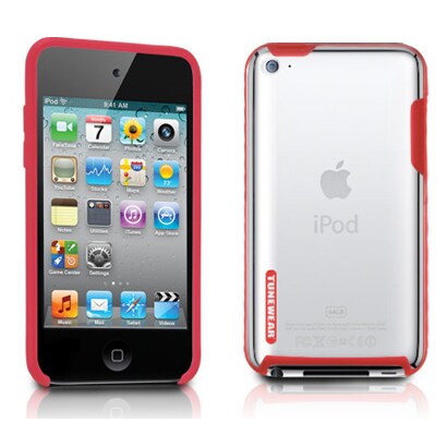 第4世代iPod touch用ケース TUNESHELL RubbeFrame for iPod touch 4G レッド TUN-IP-000136