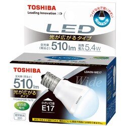 ヨドバシ.com - 東芝 TOSHIBA LED電球 E17口金 昼白色相当 510lm