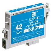 互換リサイクルインクカートリッジ エプソン ICC42 シアン(顔料) ECI-E42C