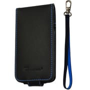 第4世代iPod touch用レザーフリップケース ブラック・ブルー CP10008-LFBB