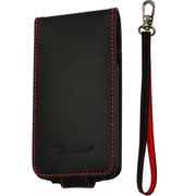 第4世代iPod touch用レザーフリップケース ブラック・レッド CP10008-LFBK