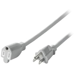 電源タップ 延長コード 3m 3P VCTF採用 グレー TAP-EX253-3
