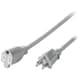 電源タップ 延長コード 5m 3P VCTF採用 グレー TAP-EX253-5