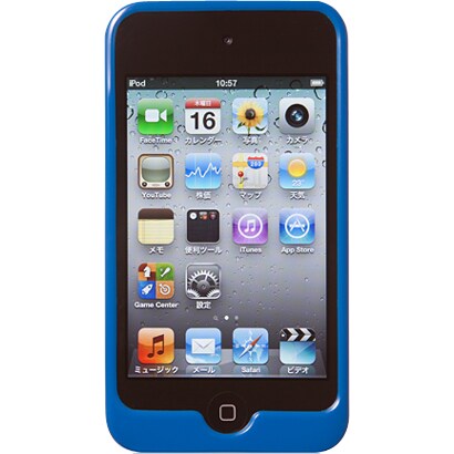 第4世代 iPod touch用TPUケースセット ブルー TR-TPUTC4-BL