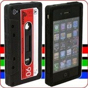 カセットテープ型iPhone4シリコンケース(BKXRD)