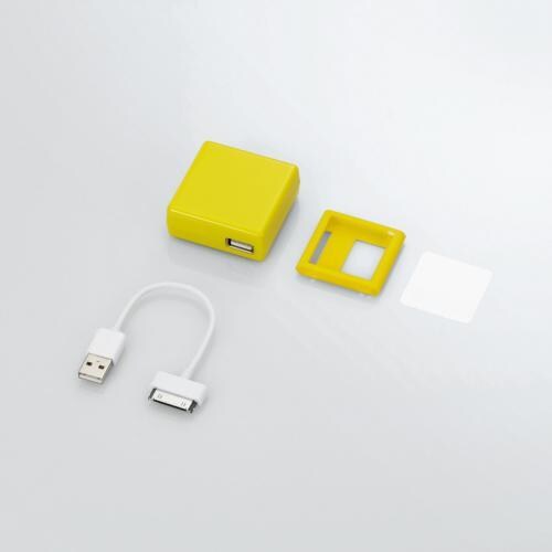 第6世代iPod nano用充電器付きシリコンケース イエロー AVA-N10ACYL