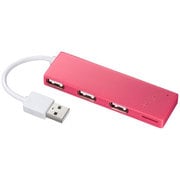 microSDカードリーダー付きUSBハブ（ピンク） USB-HCM307P