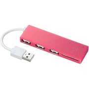 SDカードリーダー付きUSBハブ（ピンク） USB-HCS307P
