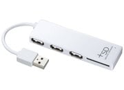 SDカードリーダー付きUSBハブ（ホワイト） USB-HCS307W
