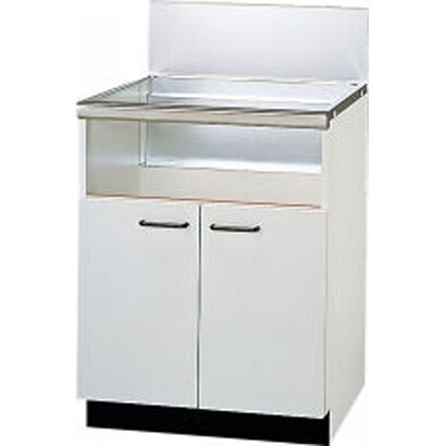 UKC-657-W [専用キャビネット 幅60cmタイプ 両開き式（後板スライドタイプ） キッチン奥行57cm対応 ホワイト扉]