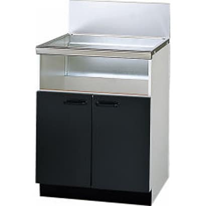 UKC-660-B [専用キャビネット 幅60cmタイプ 両開き式（後板スライドタイプ） キッチン奥行60cm対応 ブラック扉]