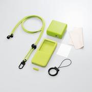 WALKMAN Sシリーズ用 充電器付きシリコンケース 液晶保護フィルム付 グリーン AVS-S10ACGN