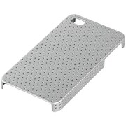 BSIPP8CSV [iPhone 4専用 パンチングハードケース 液晶保護フィルム付 シルバー]