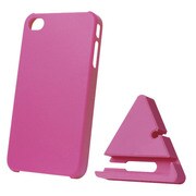 ZUM-80261 [iPhone4専用 Colored Case with Stand（カラードケース ウィズ スタンド） 液晶保護フィルム付 ピンク]