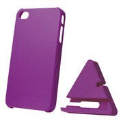 ZUM-80262 [iPhone4専用 Colored Case with Stand（カラードケース ウィズ スタンド） 液晶保護フィルム付 バイオレット]