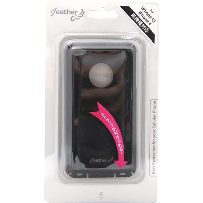 05P4FEAT-MTBK [iPhone 4/4Sケース iFEATHER Strap Case マットブラック]