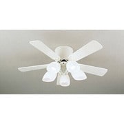 クラシカルファンスリム 器具本体(灯具一体型) オフホワイト色/ナチュラル色 電球色75W 6~8畳 リモコン付 WF444L