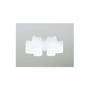 DCモーターファン灯具・乳白ケシガラス・6灯 白色 8~10畳 WF494L
