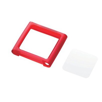 第6世代iPod nano用ソフトケース 液晶保護フィルム付 レッド AVA-N10UCRD