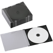 CD/DVDケース ハードタイプ ブラック 10枚セット BSCD08S10BK