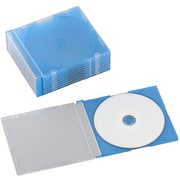 CD/DVDケース ハードタイプ ブルー 10枚セット BSCD08S10BL