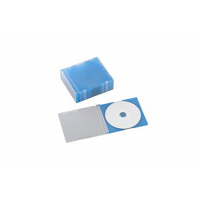 CD/DVDケース ハードタイプ ブルー 50枚セット BSCD08S50BL