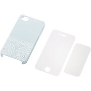 MPA-P10PVGBUL [iPhone 4用シェルカバー 保護フィルム付 シャーベットブルー]