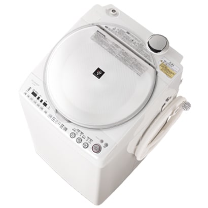 タテ型洗濯乾燥機（8.0kg） ホワイト系 プラズマクラスター搭載 ES-TX800-W