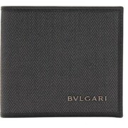二つ折り財布 ブルガリ 32581CANVAS/BLK
