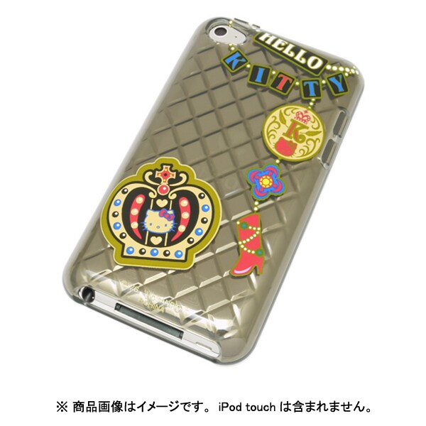 第4世代iPod touch用キラキラソフトジャケット ハローキティ ブラック RT-SRT4A/KB