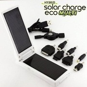 ソーラーチャージeco マルチコネクタタイプ(WH) [太陽光小型充電器]