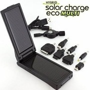 ソーラーチャージeco マルチコネクタタイプ(BK) [太陽光小型充電器]