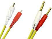 ピンプラグ×2-標準プラグ×2 3m 黄 2RP-3M-YLW