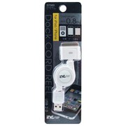 USB充電ケーブル Dockコネクタリールコードタイプ 0.8m ホワイト S7300