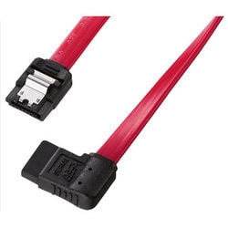 SATAケーブル　SATA3対応　右L型　ストレート側ラッチ付き　0.3m TK-SATA3-03RL