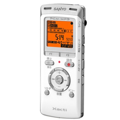 リニアPCM対応 ICレコーダー ホワイト Xacti（ザクティ） SOUND RECORDER 4GB ICR-PS401RM(W)