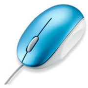 USB接続 有線レーザー式マウス 3ボタン ライトブルー SB-MO04-WDLS/LB
