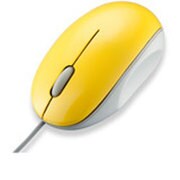 USB接続 有線レーザー式マウス 3ボタン レモンイエロー SB-MO04-WDLS/LY