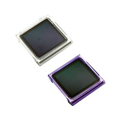 第6世代iPod nano用セミハードケース iJacket（アイジャケット） クリア/パープル RX-IPT6GNAPP