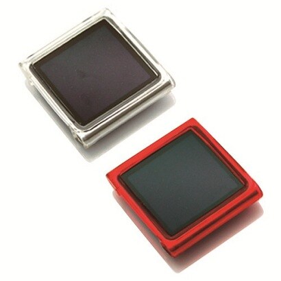第6世代iPod nano用セミハードケース iJacket（アイジャケット） クリア/レッド RX-IPT6GNARD