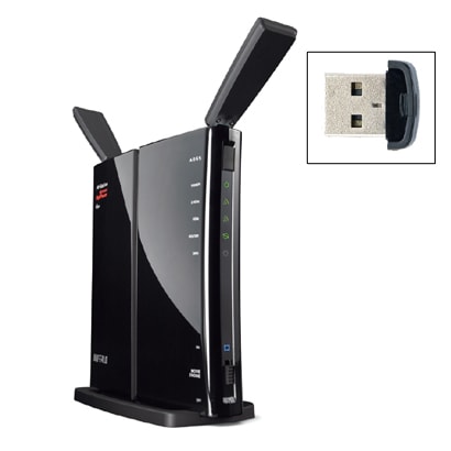 IEEE802.11n/a/g/b対応 無線LANルータ マイクロUSBメモリー8GB付属 AirStation NFINITI HighPowerシリーズ ヨドバシカメラオリジナルモデル WZR-HP-AG300H/Y