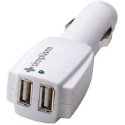 2ポート2A USBシガーソケット充電器 “Dual USB Car Charger 2A(デュアル・ユーエスビー・カーチャージャー・ツーエー)” ホワイト TR-DUCC2A-WT