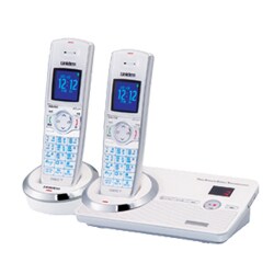電話機（親機（充電台）と子機2台） ホワイト デジタルコードレス留守番電話機 DECT3080-2(W)