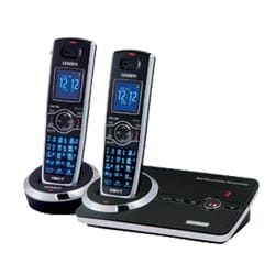 電話機（親機（充電台）と子機2台） ブラック デジタルコードレス留守番電話機 DECT3080-2(B)