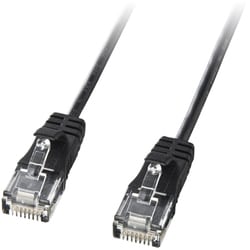 LANケーブル 3m CAT6準拠 極細 ケーブル径3.2mm ブラック 爪折れ防止 より線 UTP ストレート結線 RJ45 KB-SL6-03BK