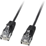 LANケーブル 10m CAT6準拠 極細 ケーブル径3.2mm ブラック 爪折れ防止 より線 UTP ストレート結線 RJ45 KB-SL6-10BK