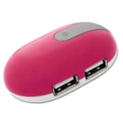 PL-USHE400SRR USB2.0対応マウス型USBハブ