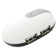 PL-USHE400WH USB2.0対応マウス型USBハブ